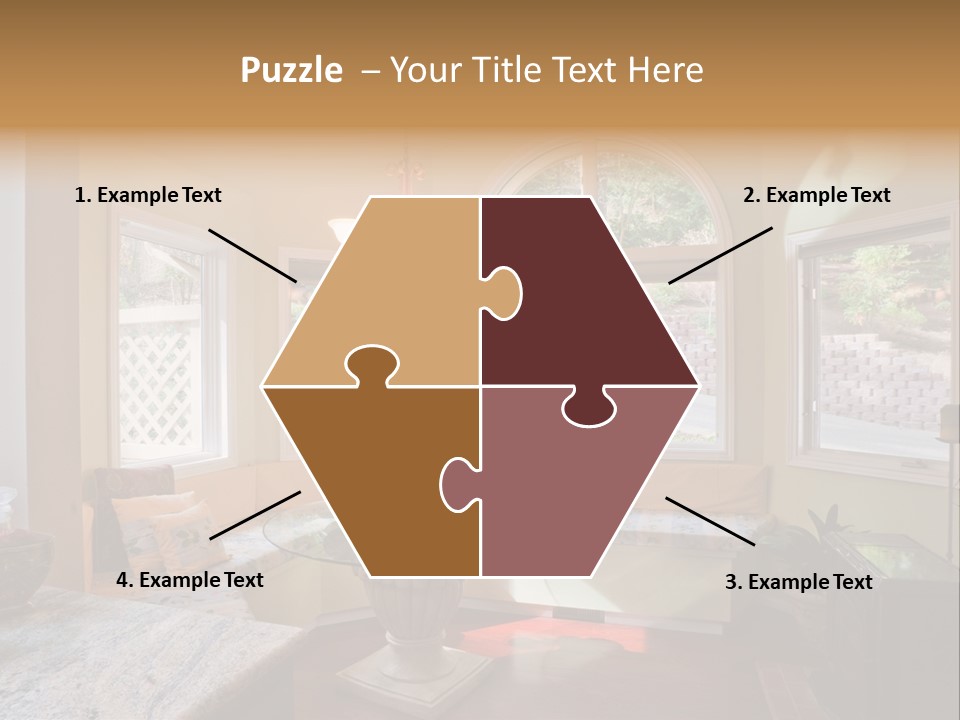 A Table With A Glass Top In Front Of A Window PowerPoint Template