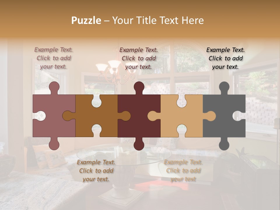 A Table With A Glass Top In Front Of A Window PowerPoint Template
