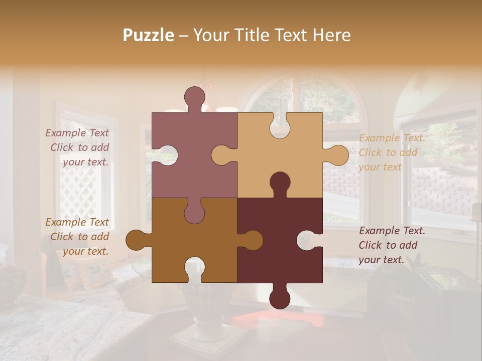 A Table With A Glass Top In Front Of A Window PowerPoint Template