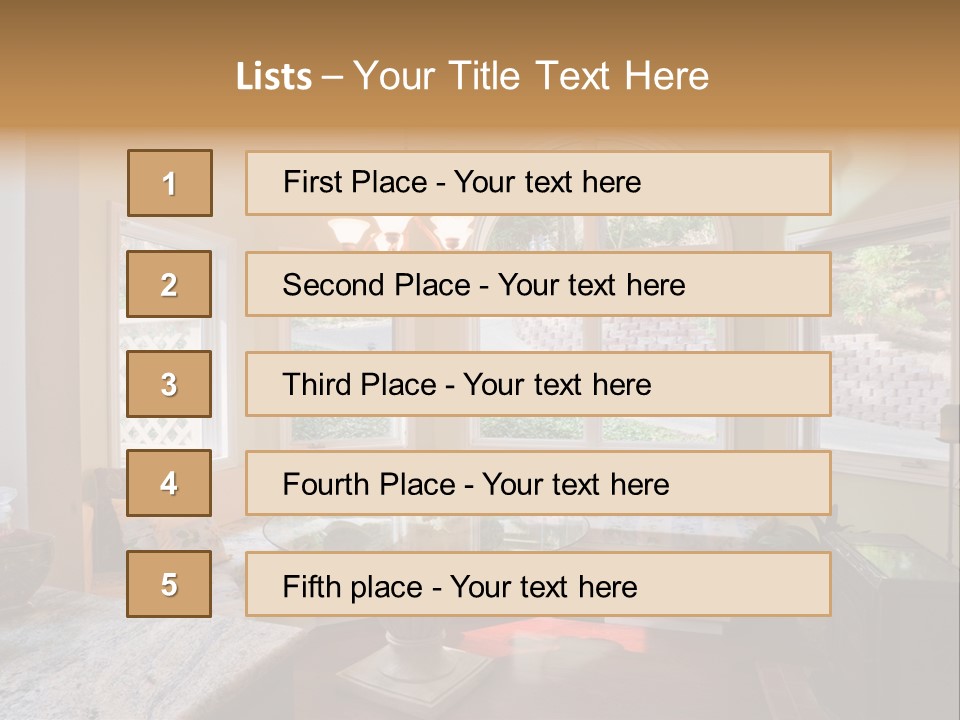 A Table With A Glass Top In Front Of A Window PowerPoint Template