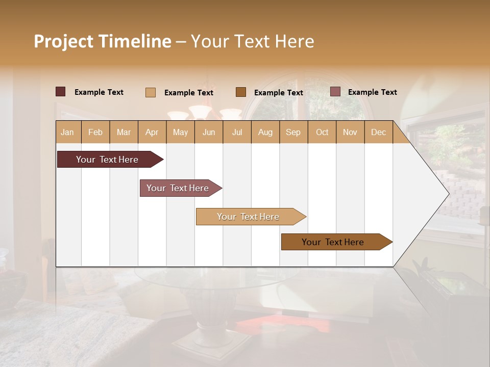 A Table With A Glass Top In Front Of A Window PowerPoint Template