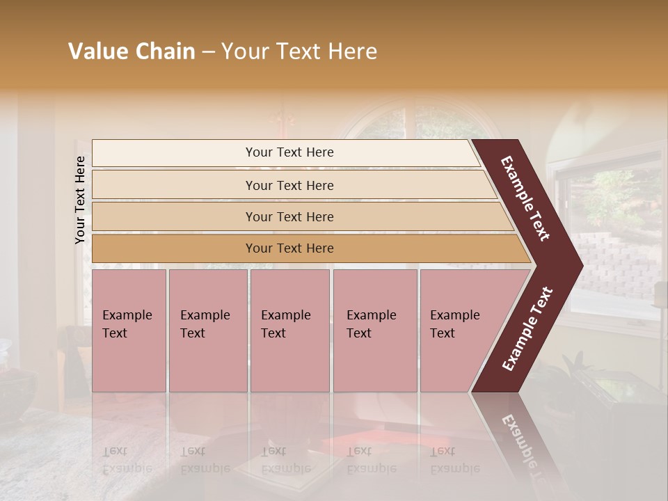 A Table With A Glass Top In Front Of A Window PowerPoint Template