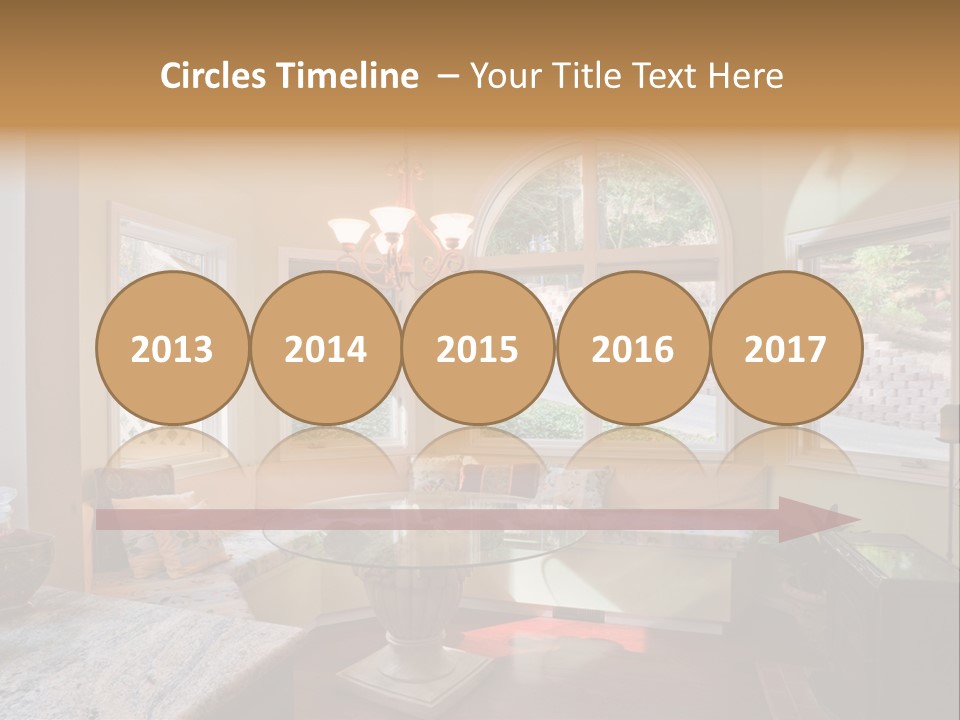 A Table With A Glass Top In Front Of A Window PowerPoint Template