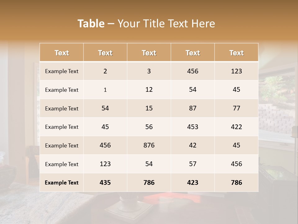 A Table With A Glass Top In Front Of A Window PowerPoint Template