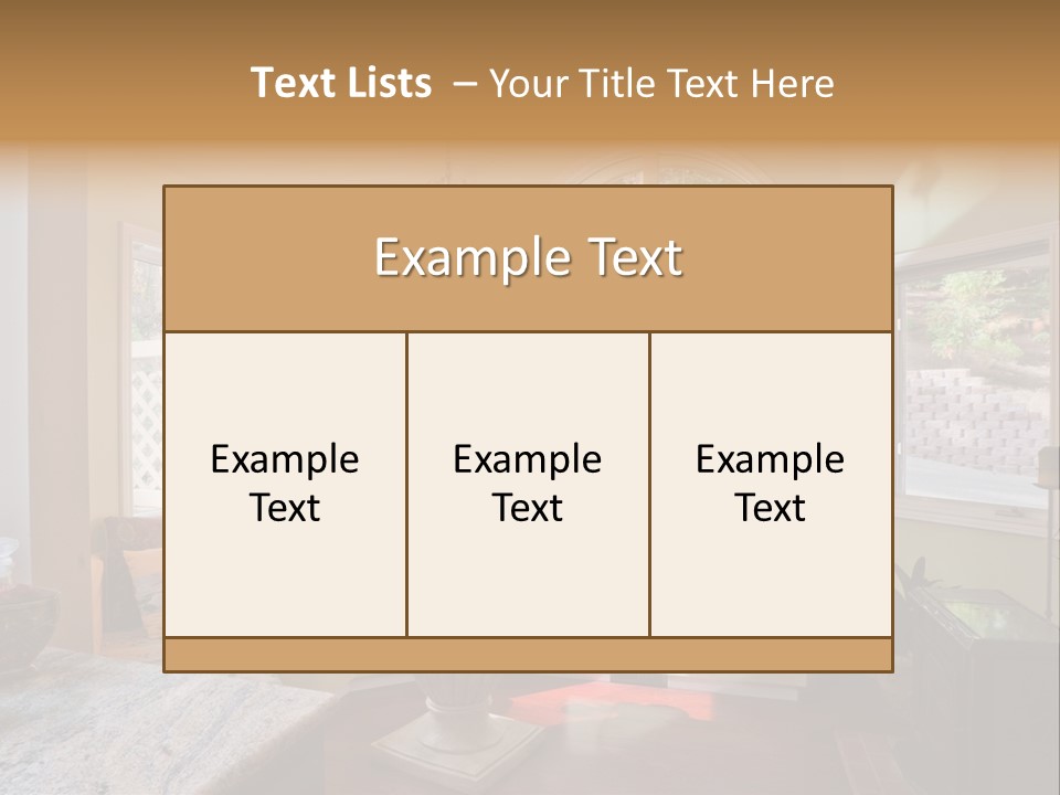 A Table With A Glass Top In Front Of A Window PowerPoint Template