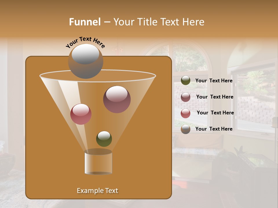 A Table With A Glass Top In Front Of A Window PowerPoint Template