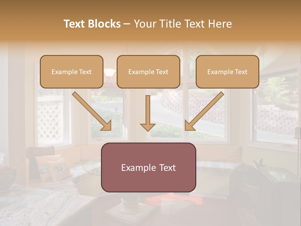A Table With A Glass Top In Front Of A Window PowerPoint Template