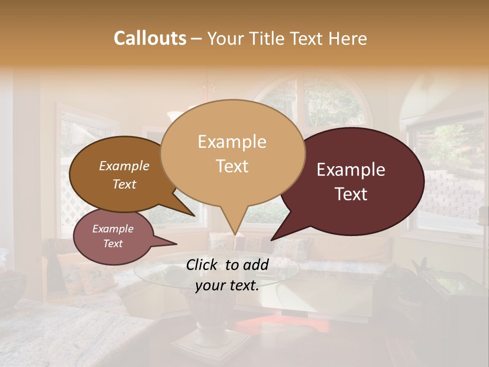 A Table With A Glass Top In Front Of A Window PowerPoint Template