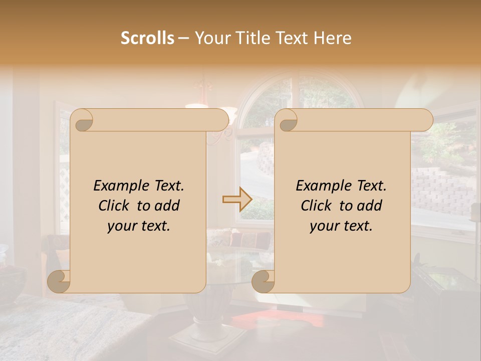 A Table With A Glass Top In Front Of A Window PowerPoint Template