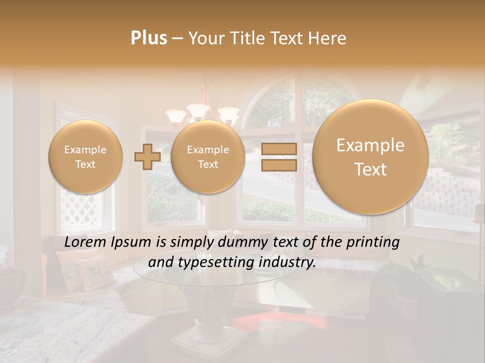 A Table With A Glass Top In Front Of A Window PowerPoint Template