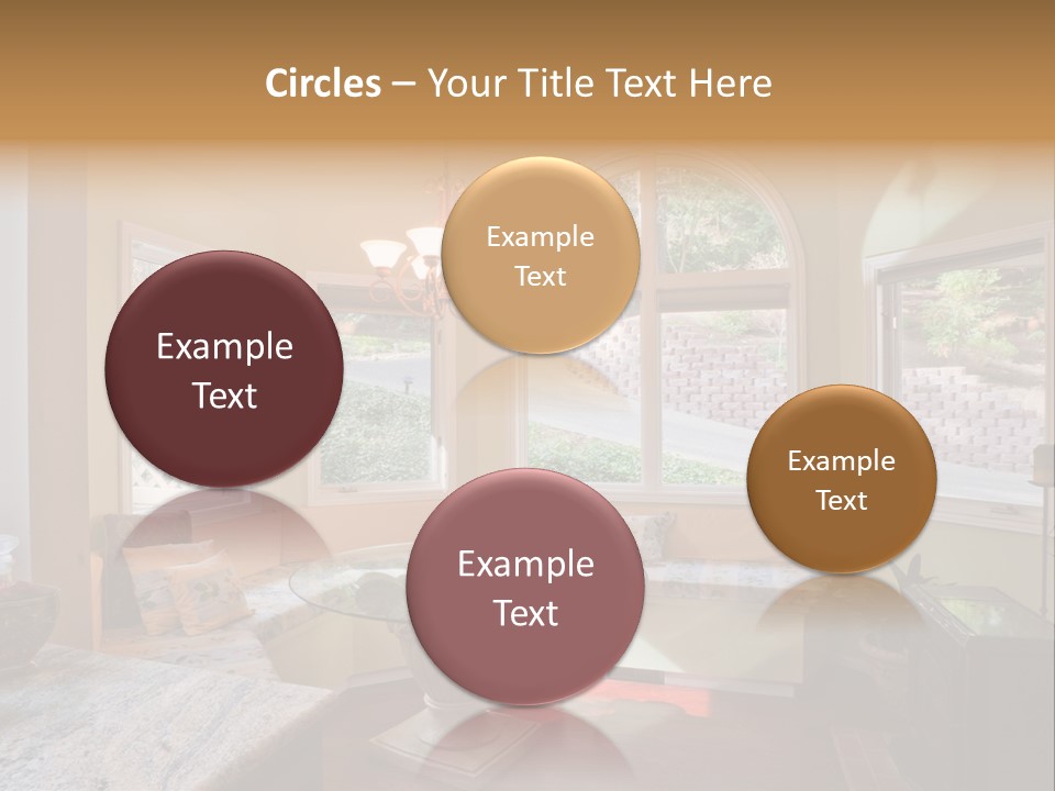 A Table With A Glass Top In Front Of A Window PowerPoint Template