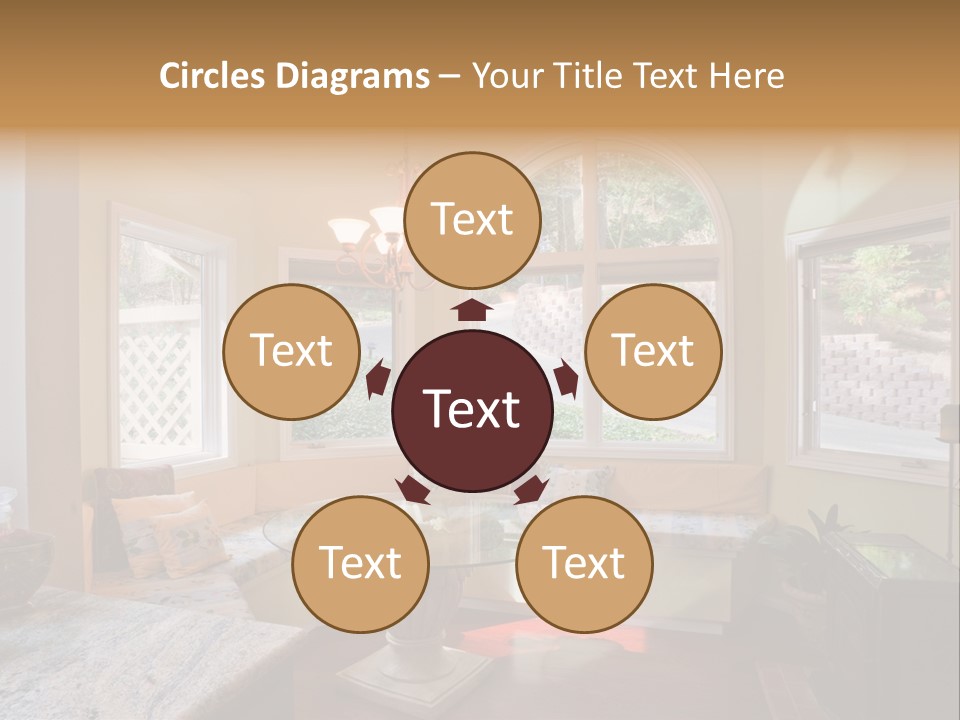 A Table With A Glass Top In Front Of A Window PowerPoint Template