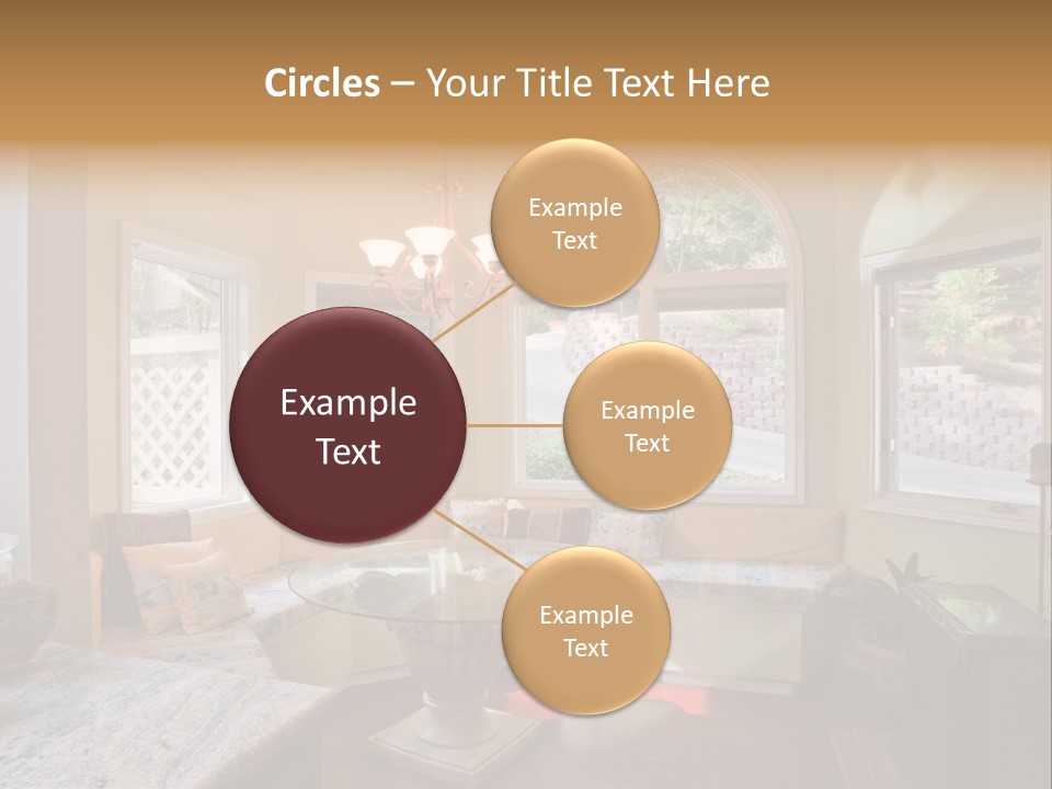 A Table With A Glass Top In Front Of A Window PowerPoint Template