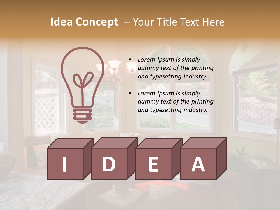 A Table With A Glass Top In Front Of A Window PowerPoint Template