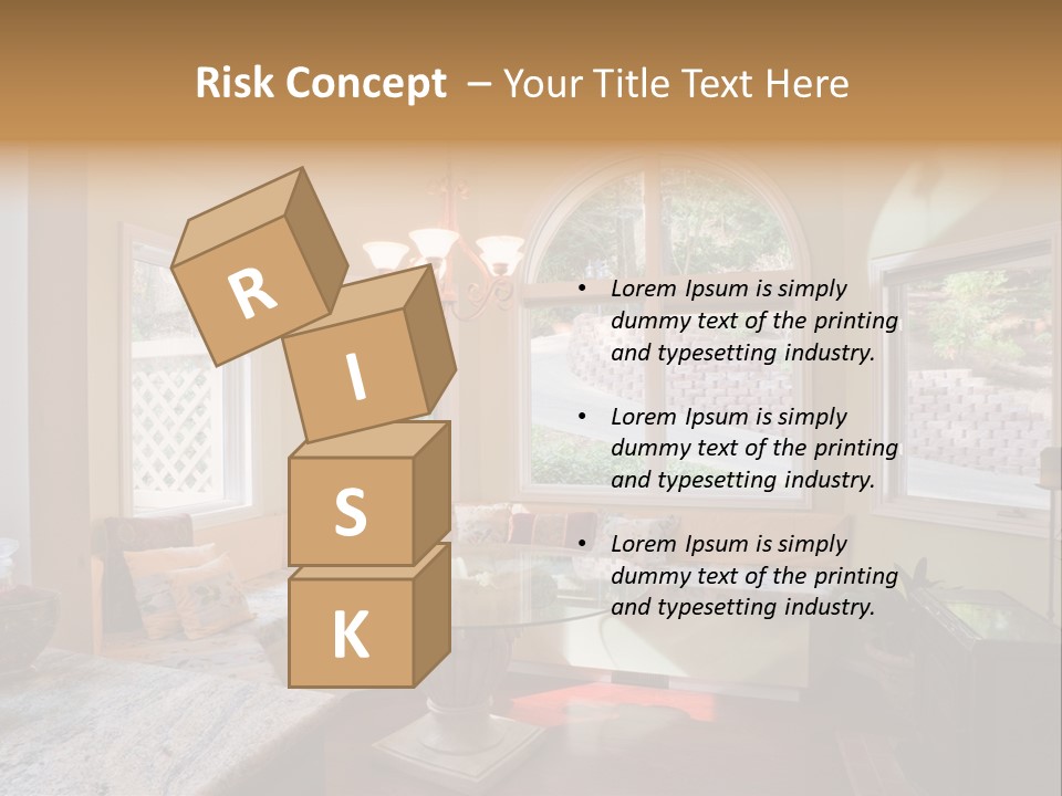 A Table With A Glass Top In Front Of A Window PowerPoint Template