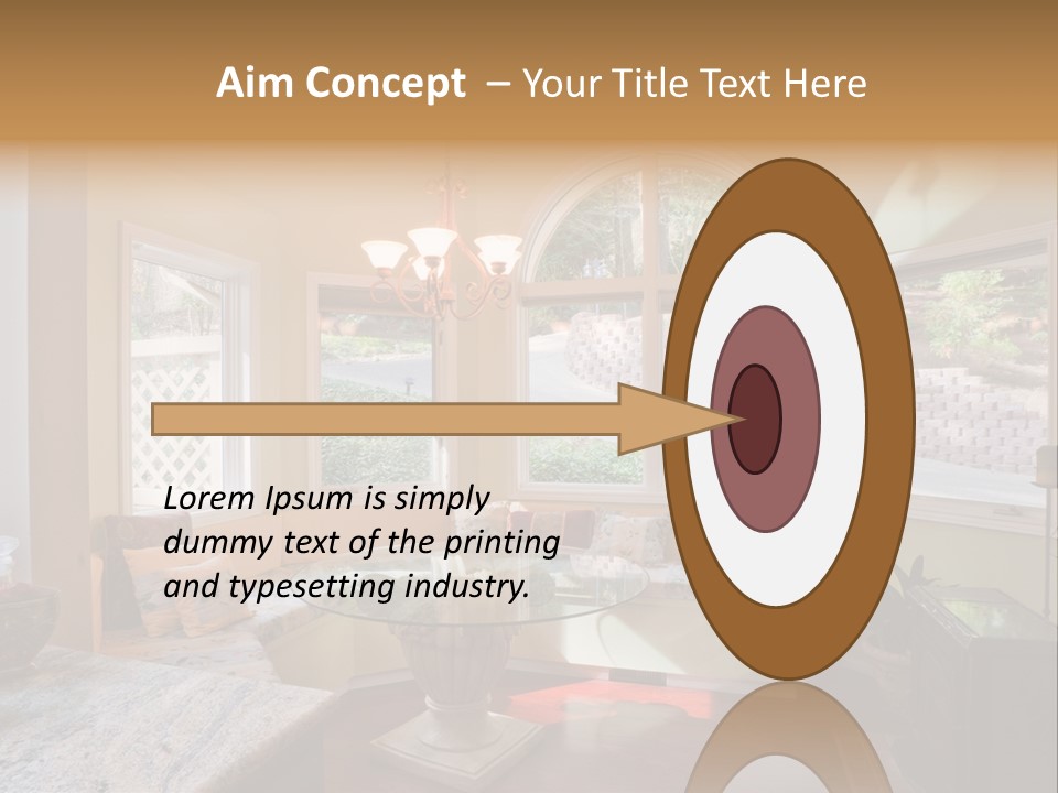 A Table With A Glass Top In Front Of A Window PowerPoint Template