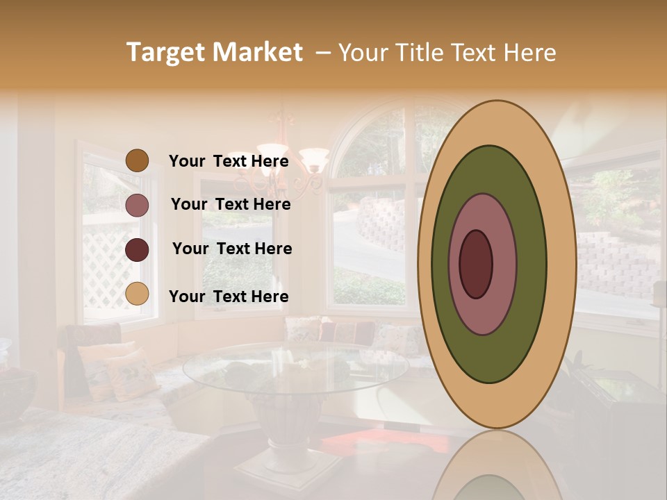 A Table With A Glass Top In Front Of A Window PowerPoint Template