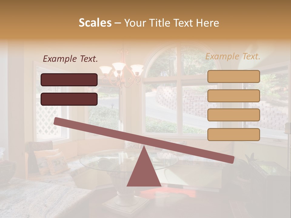 A Table With A Glass Top In Front Of A Window PowerPoint Template