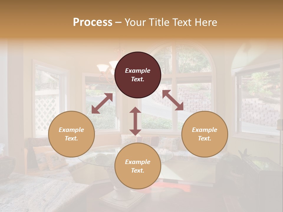 A Table With A Glass Top In Front Of A Window PowerPoint Template
