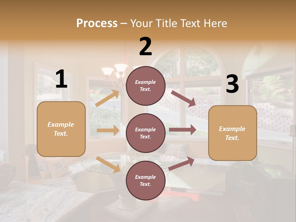 A Table With A Glass Top In Front Of A Window PowerPoint Template