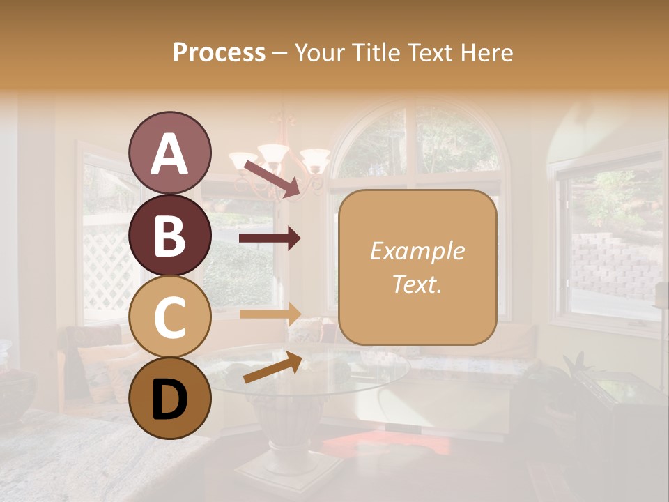 A Table With A Glass Top In Front Of A Window PowerPoint Template