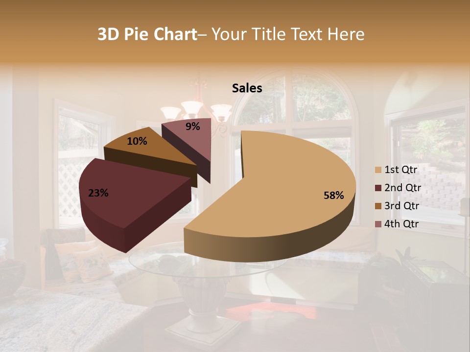 A Table With A Glass Top In Front Of A Window PowerPoint Template