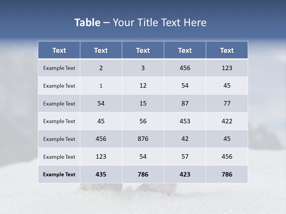 Snow Mountains Party PowerPoint Template