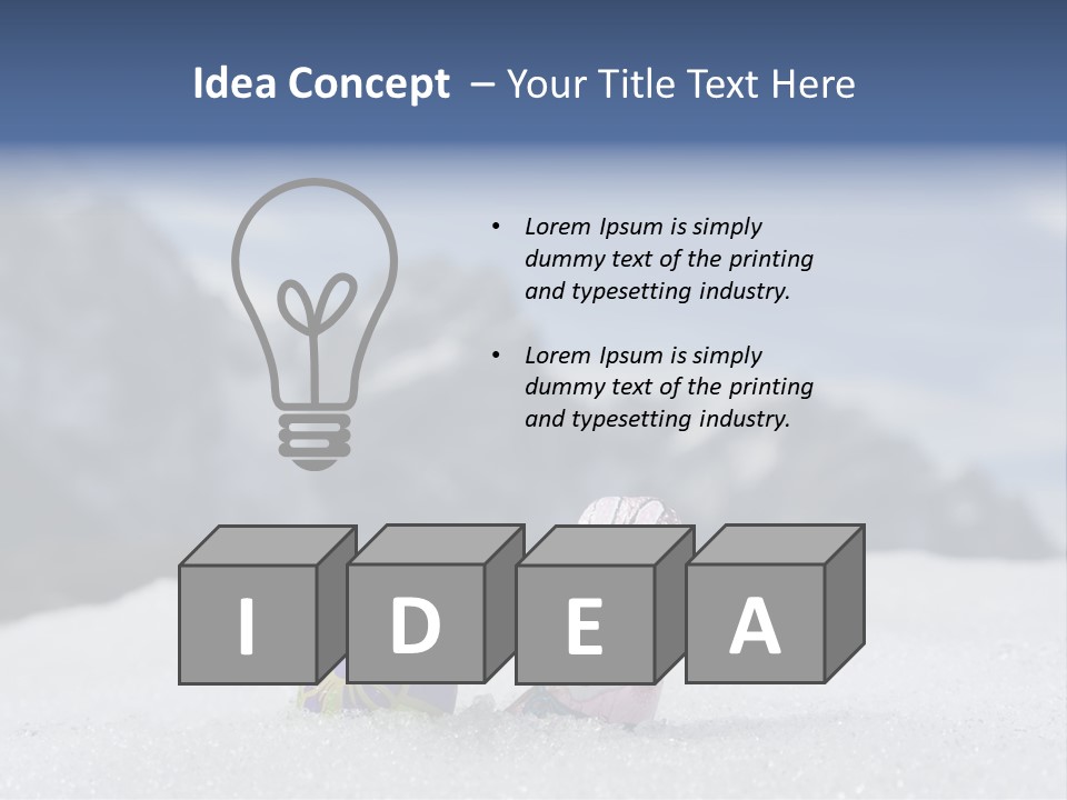 Snow Mountains Party PowerPoint Template