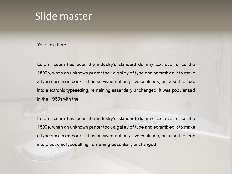 Luxury Shower Room PowerPoint Template