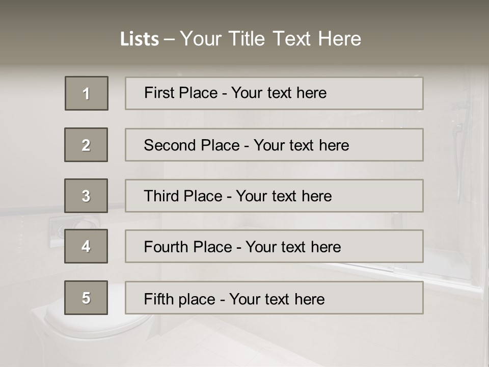 Luxury Shower Room PowerPoint Template