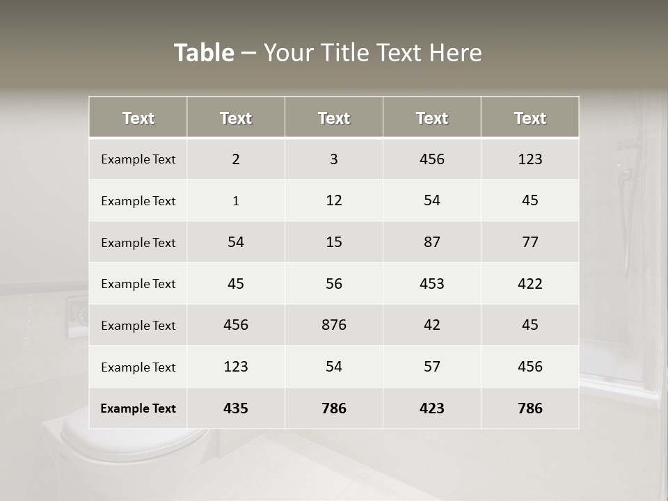 Luxury Shower Room PowerPoint Template