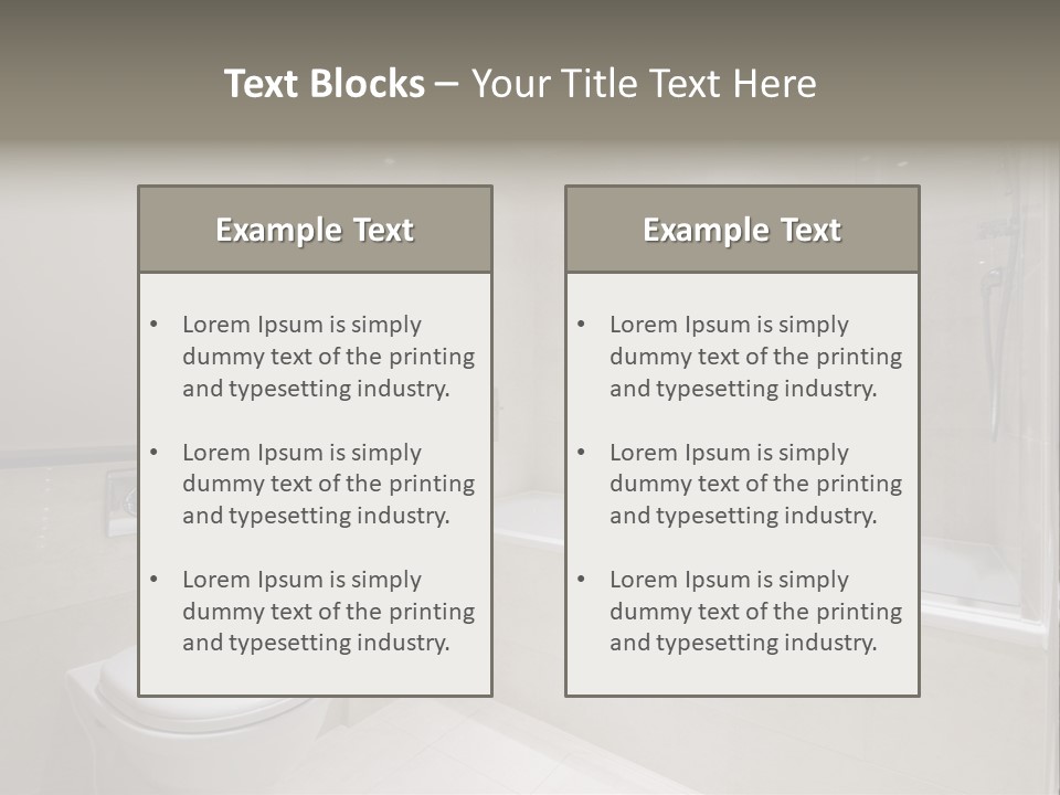 Luxury Shower Room PowerPoint Template
