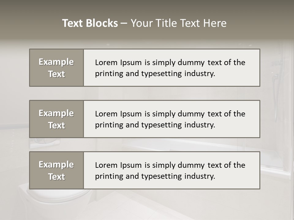 Luxury Shower Room PowerPoint Template