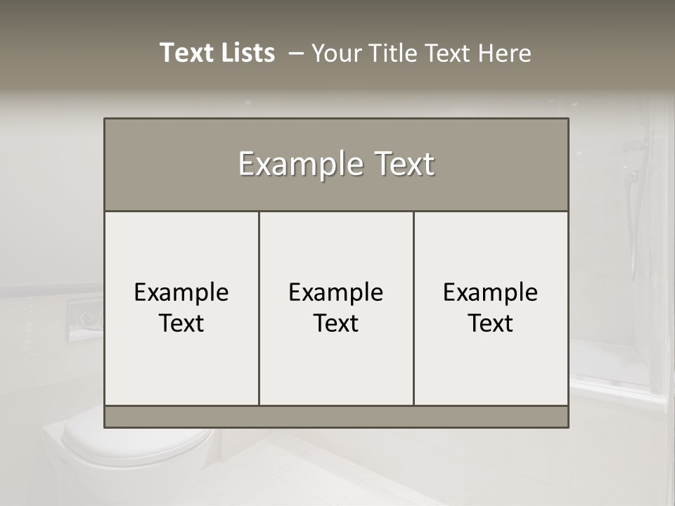 Luxury Shower Room PowerPoint Template