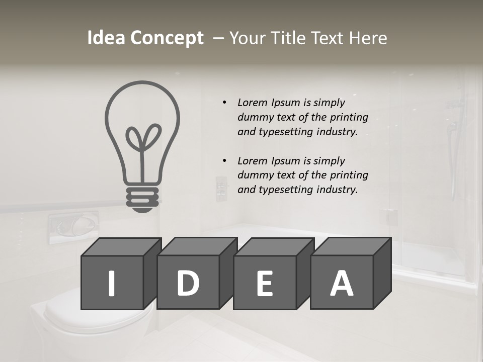 Luxury Shower Room PowerPoint Template