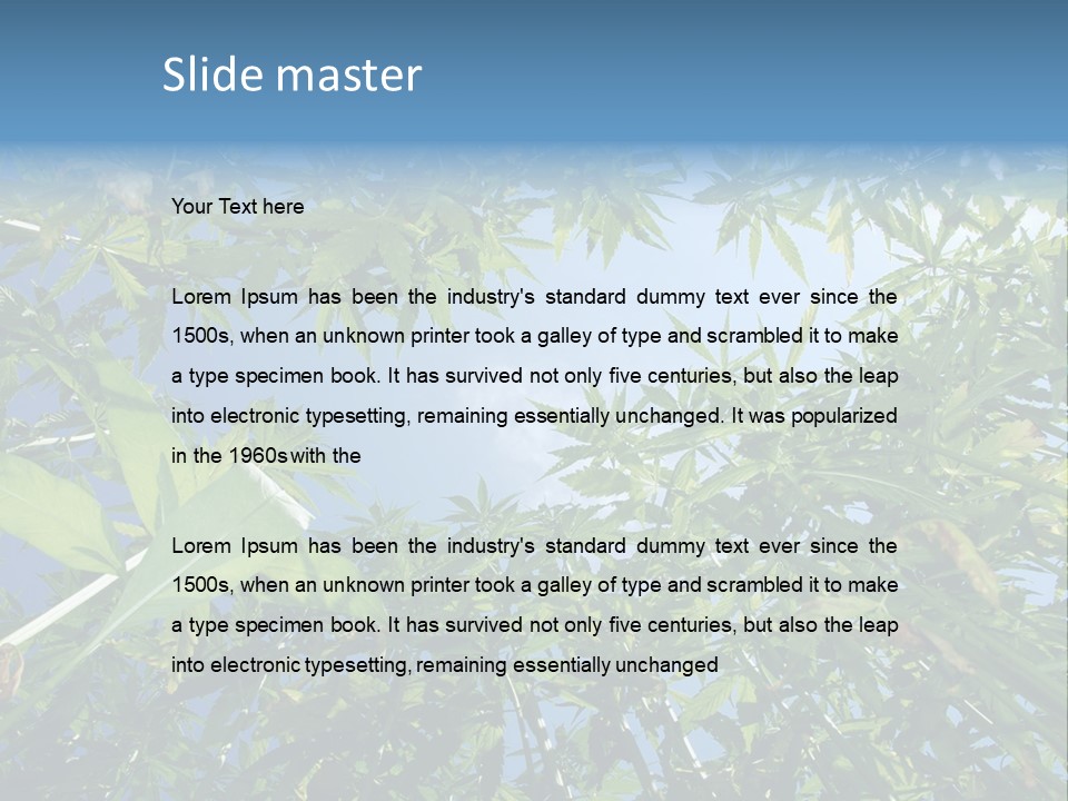 Smoker Culture Marijuana PowerPoint Template