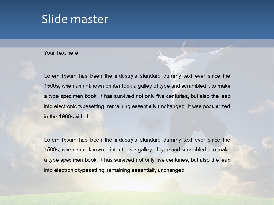 Blue Sunrise Field PowerPoint Template