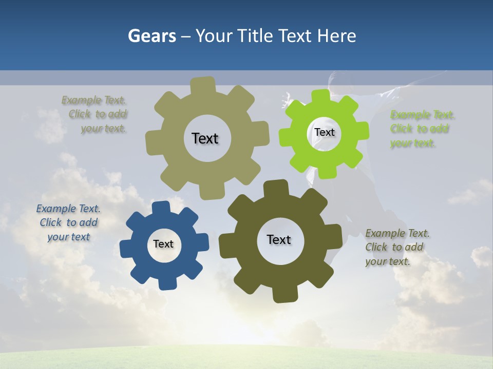 Blue Sunrise Field PowerPoint Template