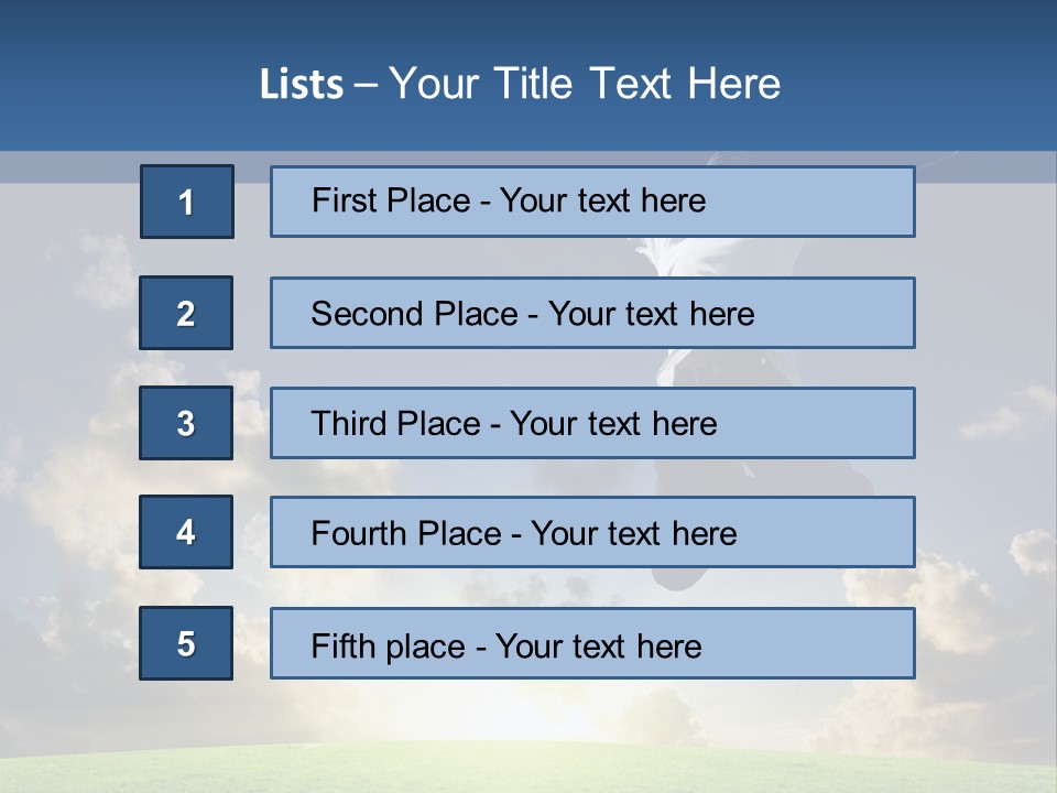 Blue Sunrise Field PowerPoint Template