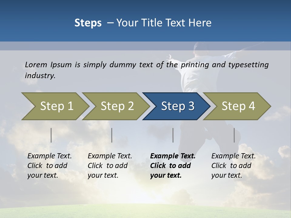 Blue Sunrise Field PowerPoint Template