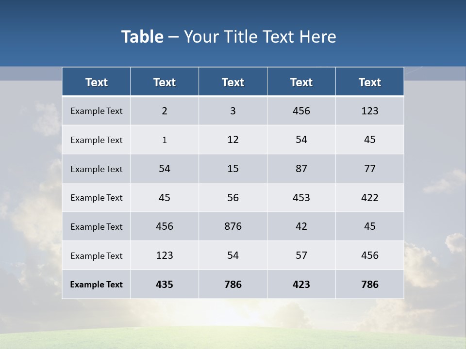 Blue Sunrise Field PowerPoint Template