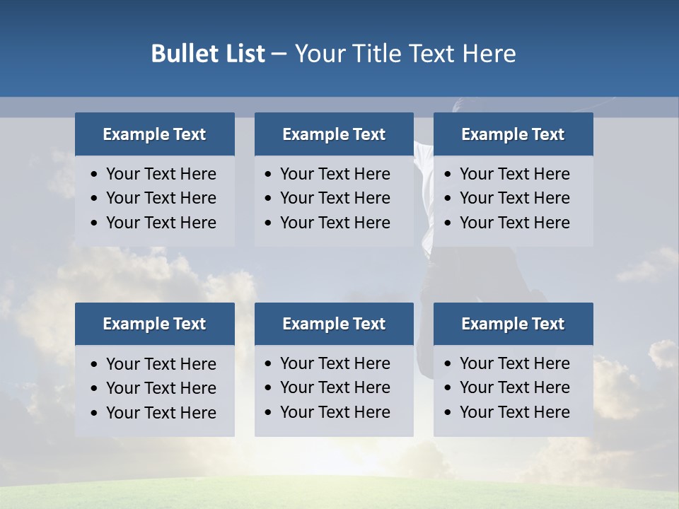 Blue Sunrise Field PowerPoint Template