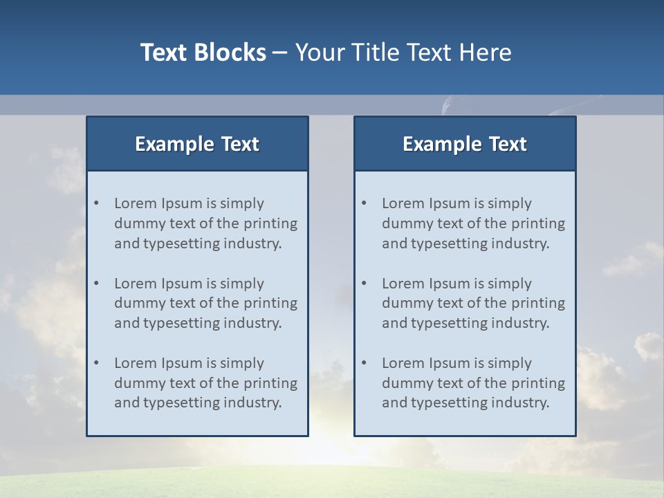 Blue Sunrise Field PowerPoint Template