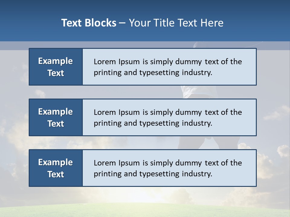Blue Sunrise Field PowerPoint Template