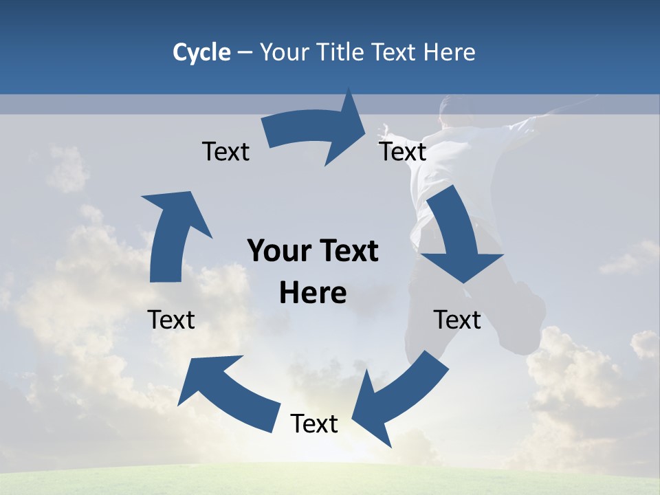Blue Sunrise Field PowerPoint Template