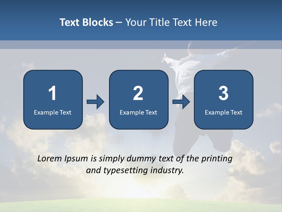 Blue Sunrise Field PowerPoint Template