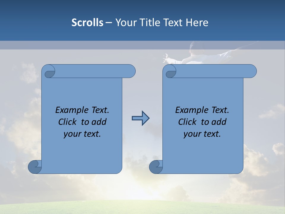 Blue Sunrise Field PowerPoint Template