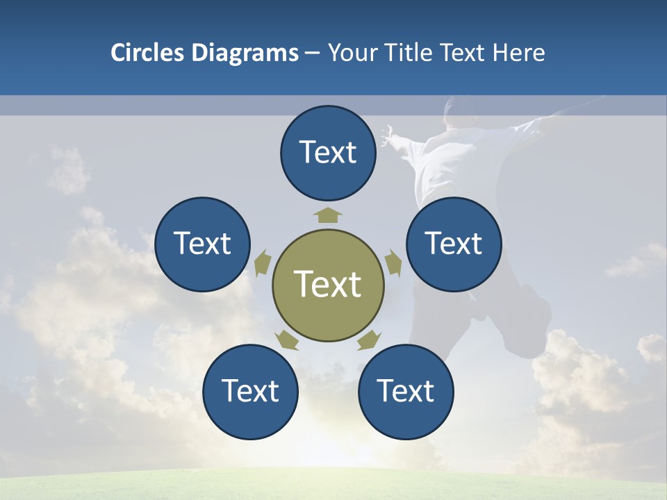 Blue Sunrise Field PowerPoint Template