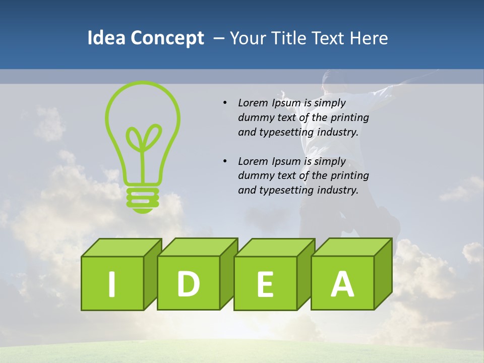 Blue Sunrise Field PowerPoint Template