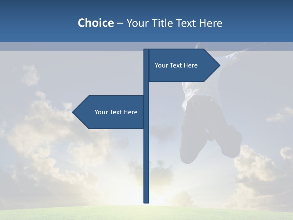 Blue Sunrise Field PowerPoint Template